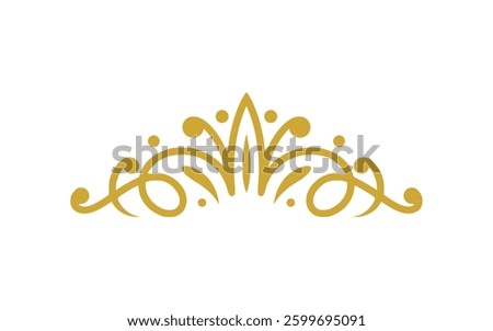 Vintage Elegant Gold Tiara vector design illustration