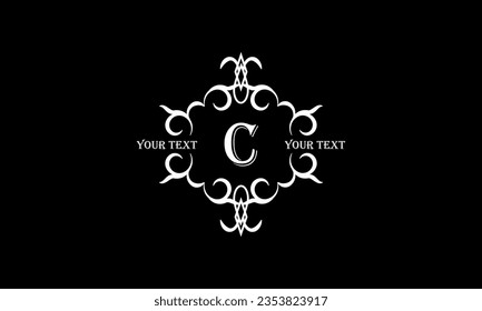 Vintage elegant letter C monogram. Luxury logo design for cafe, hotel, jewelry, fashion, restaurant.