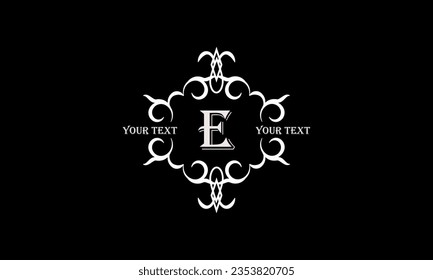 Vintage elegant letter E monogram. Luxury logo design for cafe, hotel, jewelry, fashion, restaurant.