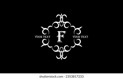 Vintage elegant letter F monogram. Luxury logo design for cafe, hotel, jewelry, fashion, restaurant.