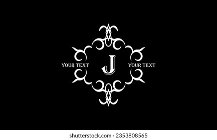 Vintage elegant letter J monogram. Luxury logo design for cafe, hotel, jewelry, fashion, restaurant.