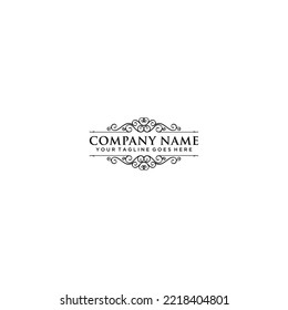 Vintage Elegant Logo Illustration In Isolated White Background