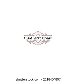 Vintage Elegant Logo Illustration In Isolated White Background