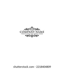 Vintage Elegant Logo Illustration In Isolated White Background