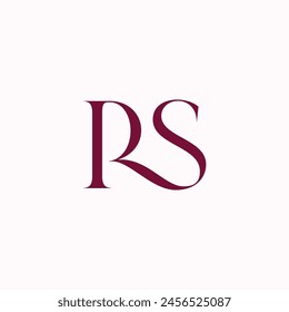 Vintage elegant monogram letter R and S for accesories business logo