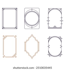 Vintage elegant ornament divider and frames collection. Classic divider and frame element for design. Swirl floral element collection