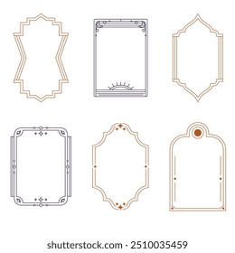 Vintage elegant ornament divider and frames collection. Classic divider and frame element for design. Swirl floral element collection