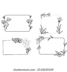 Vintage elegant ornament divider and frames collection. Classic divider and frame element for design. Swirl floral element collection