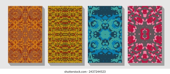  Vintage elegant poster and banner, background and flyer with floral ornaments.  Japanese background with line wave pattern vector. 