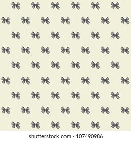 Vintage elegant seamless pattern with bows