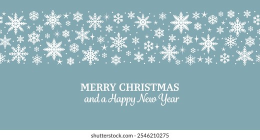 Vintage elegant snowflake Christmas greeting card concept design