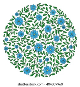 Vintage elegant vector background with a bouquet of flowers . Hand Drawn Ornament with Floral Wreath. Template for Greeting Card. Paisley Flowers Illustration Design