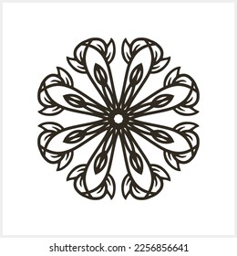 Vintage element. Damask pattern. Engraving Vector stock illustration. EPS 10