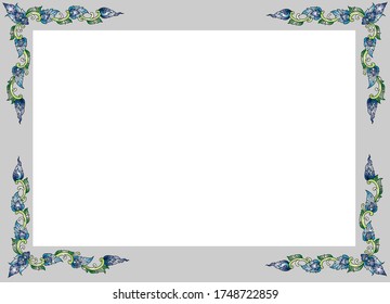 vintage element for design Ancient frame thailand style.You can use for wedding decoration of greeting card and laser cutting
