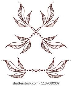 Vintage element design with leafs 