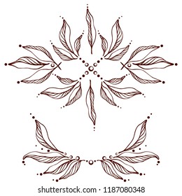Vintage element design with leafs 