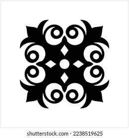 Vintage element isolated. Damask pattern. Engraving Vector stock illustration. EPS 10