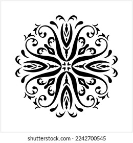 Vintage element isolated. Damask pattern. Engraving Vector stock illustration. EPS 10