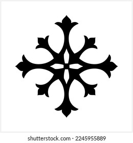 Vintage element isolated. Damask pattern. Engraving Vector stock illustration. EPS 10