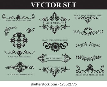 vintage element and page decoration
