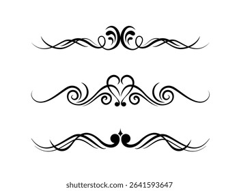 Vintage elements border divider and flourishes art