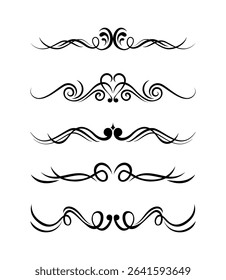 Vintage elements border divider and flourishes art