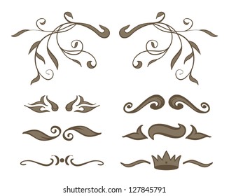 vintage elements brown for books