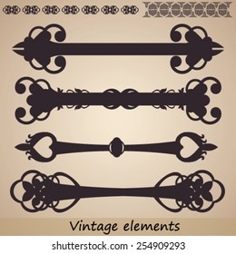 Vintage elements. Collection of Ornamental.