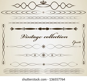 Vintage elements collection with page decorations and separators
