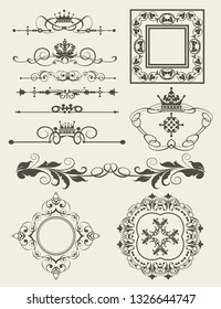 Vintage elements of design, vector illustration