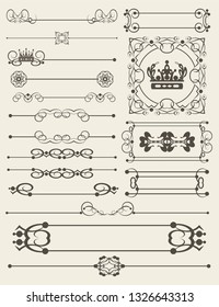 Vintage elements of design, vector image