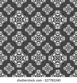 Vintage elements. Monochrome beautiful seamless pattern. Vector illustration