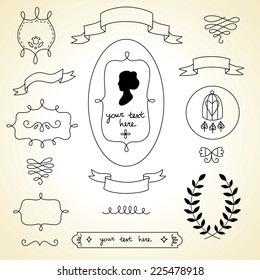 Vintage elements and page decoration.
