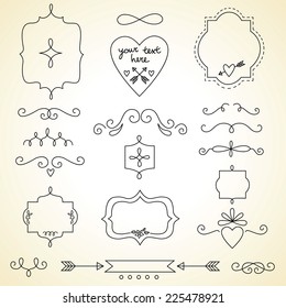 Vintage elements and page decoration.