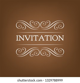 Vintage elements and page decoration. Ornate frames and scroll element.