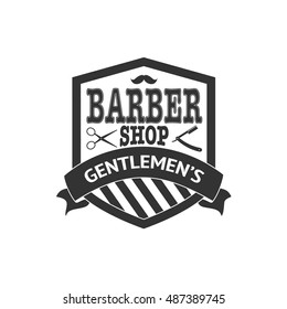 Vintage emblem of barber shop