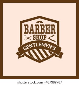 Vintage emblem of barber shop