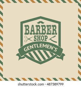 Vintage emblem of barber shop