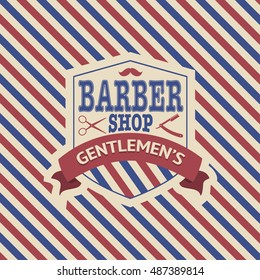 Vintage emblem of barber shop