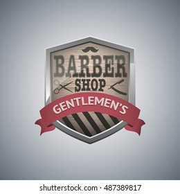 Vintage emblem of barber shop