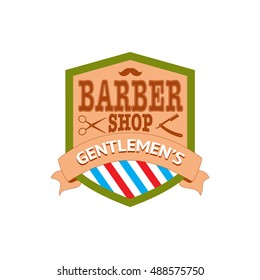 Vintage emblem of barber shop