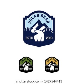 Vintage Emblem Bears Bear logo template Premium Vector