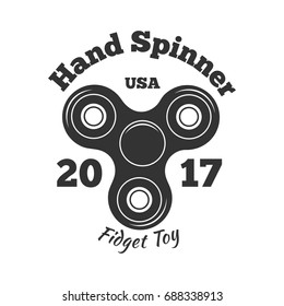 Vintage Emblem. Fidget Spinner. Vector illustration