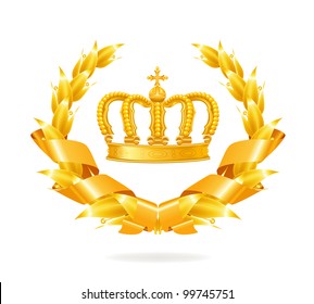 Vintage emblem, gold