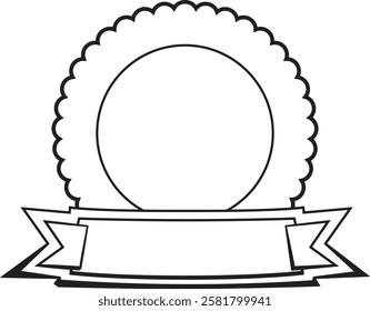 Vintage Emblem Medal Badge Vector Artwork Classic Design for Stock Graphics