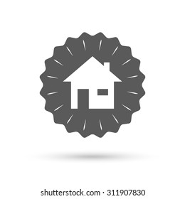 Vintage emblem medal. Home sign icon. Main page button. Navigation symbol. Classic flat icon. Vector