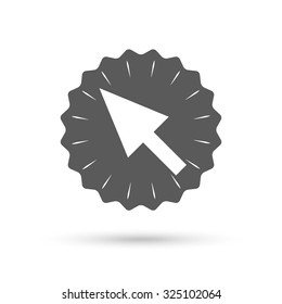 Vintage emblem medal. Mouse cursor sign icon. Pointer symbol. Classic flat icon. Vector