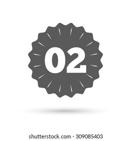 Vintage emblem medal. Second step sign. Loading process symbol. Step two. Classic flat icon. Vector