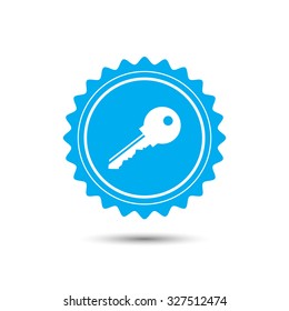 Vintage emblem medal. Vector Key . Classic flat icon. Vector illustration