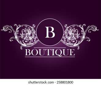 Vintage Emblem monogram Template